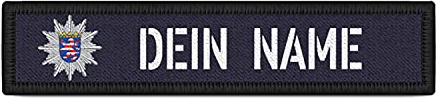 Copytec Patch Namens-Schild Polizei Hessen Streifen personalisiert Namen #38203