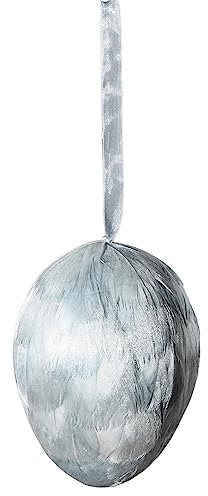 Deco Woerner Deko-Feder-Osterei Dummy Deko-Ei Fake-Ei Kunststoff-Ei Osterdeko hellblau 15 cm