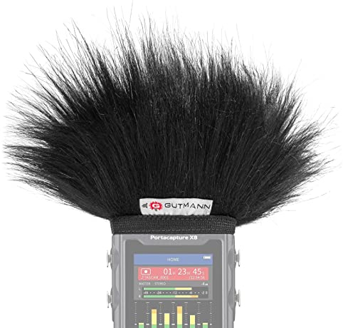 Gutmann Mikrofon Windschutz Fell für Tascam Portacapture X8 Premium Edition mit Innenfutter, Outdoor Handgefertigt in Deutschland