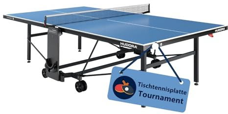HUDORA Tischtennisplatte Game/Match/Tournament - robuster Tischtennistisch Outdoor & Indoor - Pingpongtisch klappbar & wetterfest - hochwertige Ping Pong Platte