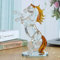 GTTFX Glasstatue Kristallfiguren Ornamente Kristall Pferdefiguren Sammlung Glas Pferd Tier Briefbeschwerer Tisch Ornament Dekor Kindergeburtstagsgeschenke