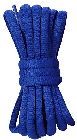 BupiMufi Lacets ovales solides de 9 mm de large pour Dunk 140 cm, bleu, 140
