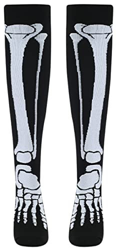 FGFD&OU Kompressionsstrümpfe für Damen und Herren Lustige Socken für Halloween Kompressionssocken Bunte Stützstrümpfe Socken für Laufen, Sport Radsport Jogging, geschenke für halloween(Stil7, L/XL)