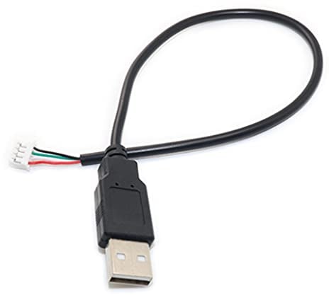 BAIRU Copper Core PH2.0 Female to USB 2.0 Male to 4 Pin Data Cable, High Transmission 30cm/12 Inch PVC+Brass Wire
