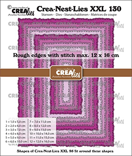 Crealies Crea-nest-stanzt XXL Rechtecke CLNestXXL130 12x16cm
