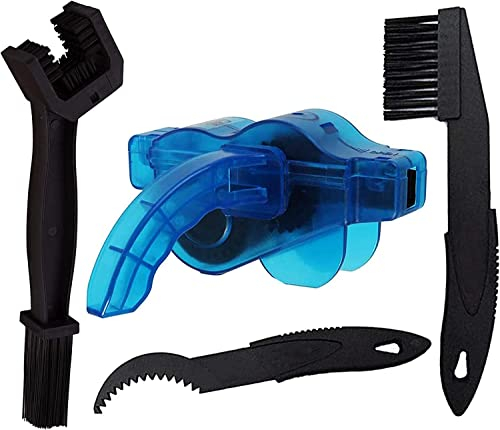 Nylon Bicycle Chain Cleaner Brush MTB 3 IN 1 Durable Bicycle Chain Gears Maintenance KIT, Scrubber Gear Brush Tool Sprocket 4pc SET