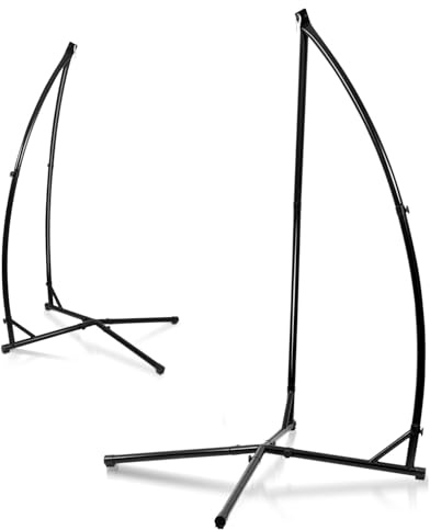Yakimz Struttura per Poltrona Sospesa Outdoor in Metallo - Supporto per Amache - 210 cm in Tubo di Acciaio - Supporto per Dondolo 150 kg per Poltrona Sospesa da Campeggio