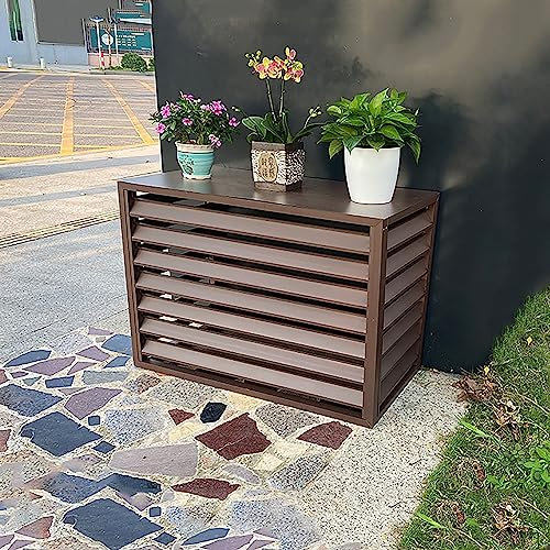 Cubre Aire Acondicionado De Aluminio,Exterior Pantalla De Privacidad Decorativa,Funda Aire Acondicionado Exterior De Aluminio,Cerca De Jardín,Cubierta Protectora De De Aluminio Resistente Antirrobo