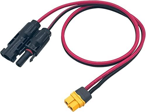Solarstecker auf XT60-Adapter-Stecker, verbinden Sie Solarpanel für Lipo-Akkupack EFDELTA tragbare Kraftstation River 600 und Solargenerator (3 m))