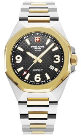 Swiss Alpine Military by Grovana Herren Analog Schweizer Quarzwerk Uhr mit Edelstahl Armband 7005.1147SAM
