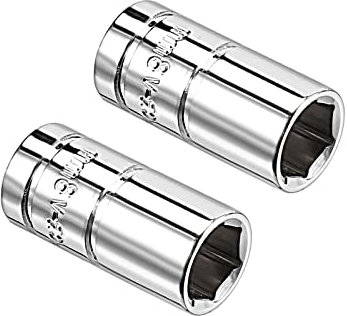 Kozelo 2pcs 6 pointe Superficiel Prise - [1/4 pouce x 8mm] Carré Entraînement pour Voiture Mécanique Equipement Réparation Utilisation, CR-V Acier Métrique Tailles