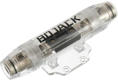 BOJACK ANL-Sicherungshalter, feste Inline-Installation für 0/2/4 AWG 0, 2, 4 Gauge Drahtsicherungshalter 150A mit 150 Ampere-Sicherung