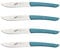 Berkel - Color Set 4 Coltelli Bistecca Lama Liscia 11 cm - Blu Petrolio