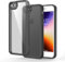 Honeyview Colored Clear Case for iPhone SE 2020/2022, iPhone 8/7 with Matte Border, Non-Yellowing, Shockproof, Armour Phone Cover for Apple iPhone SE 2nd 3rd Generation - Black