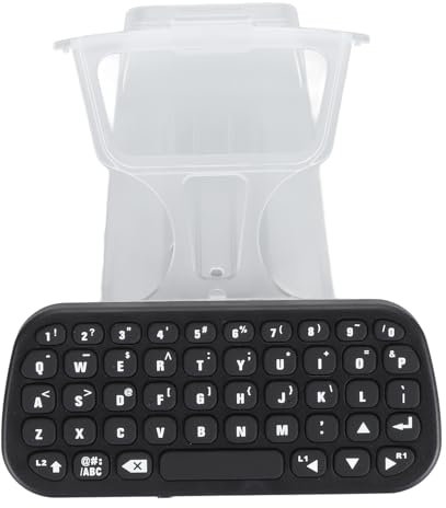 Chatpad con Tastiera Bluetooth, Tastiera Wireless per Controller PS5, Tastiera da Gioco Retroilluminata Blu a 47 Tasti, per Chat Dal Vivo di Messaggistica e Giochi