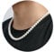 Halora Perlenkette Herren Damen Perlen Choker Kette 55cm Lang Weiße Perlenkette Pearl Necklace Herrenschmuck Geschenke Mens Jewellery Perlen 8mm