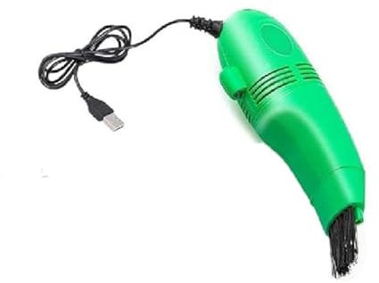 Endxedio Keyboard Vacuum,Mini USB Vacuum Cleaner,Sewing Machine Vacuum Cleaner,Mini Desk Vacuum Cleaner,Keyboard Computer Vacuum Cleaner with USB Cord,Brush and Nozzle Head for Home,Office (Green)