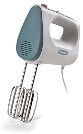 Ariete 1545 Mixeur plongeant Breakfast 450 W 5 vitesses Fonction Turbo 2 batteurs Blanc et bleu sarcelle Aegean