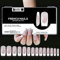 Beautilux Faux Ongles Medium Square French Press on Ongles 280 Pièces 14 Tailles, Soak Off Faux Ongles Pose Americaine Pour Manucures à Domicile