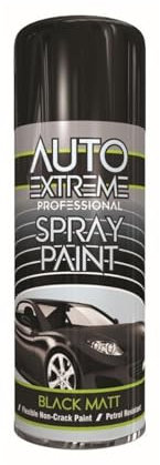 DIOXSTAR Black Matt Spray Paint, Matt Finish, Quick Drying, Non-Cracking, Suitable for Most Surfaces Including Wood, Metal and Glass, Easy to Use, 400ml (1 PCS)