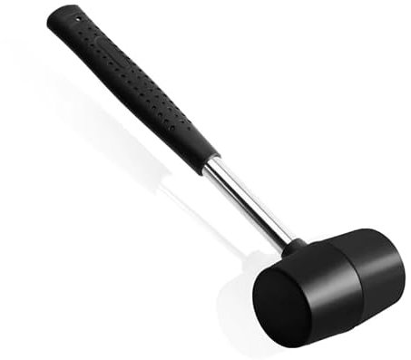 TECHZOCO Mazo de goma Martillo de hule, Martillo de goma, Mazo de goma, Martillo de caucho, Mazo de caucho, Martillo de hule, Martillo de golpe suave, Mazo con cabeza de goma, 300 Gramos