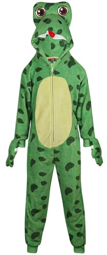 A2Z 4 Kids Girls Boys Frog Costume Soft Plush Fleece Jumpsuits - E.Soft Frog Onesie 2-3