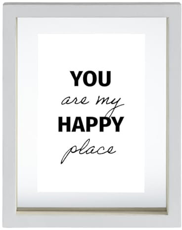 Hama Bilderrahmen Doppelglas, 10 x 15 cm (schwebendes Bild, als Hingucker für Fotos, Blüten, Federn etc., modernes, minimalistisches Design, Fotorahmen mit 2 Glasscheiben) weiß