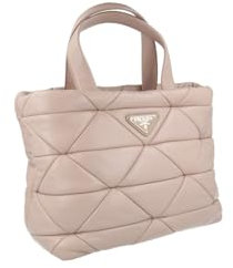 Prada Damen Beige Leder Schultertasche 1BG380