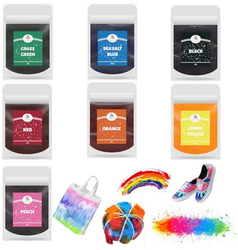 Stoffmalfarben Textilfarbe Batikfarben, Stoffmalfarben Waschfes Stoff Batik Set Diy Creative Art Paint 10g 7 Farben Idealfür T-Shirts, Stofftaschenund Anderetextilien für Kinderund Erwachsene