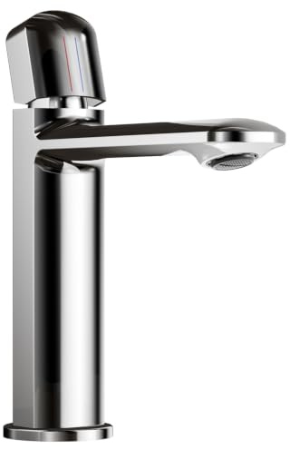 OihPaw Wasserhahn Bad,Chrom Einhandmischer Waschbecken Armatur,Mischbatterie Waschbecken wassersparend,Badarmatur Mischbatterie,Einhebelmischer Mischbatterie für Waschtisch Badezimmer
