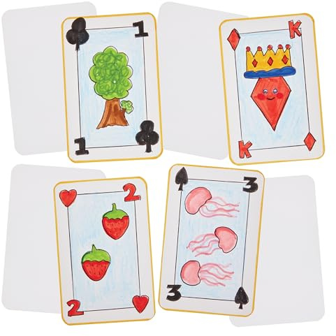Baker Ross FN554 Leere Spielkarten – 3er-Pack, Basteln Sie Ihre eigenen Spielkarten, gestalten Sie Ihr eigenes Kartenspiel