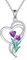 DAYLINLOVE Collana a forma di tulipano, in argento Sterling 925, a forma di cuore, tulipano, idea regalo per donne, ragazze, madri, tulipani (viola)