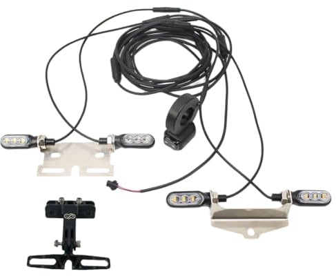 Hlennotor Blinker für Elektrofahrräder, E-Bikes, V04, 12 V, Wasserdichtes Kabel, LED, Blinkend, V04-12 V