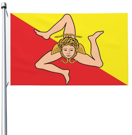 Bandiera siciliana 3x5FT Bandiera decorativa per esterni