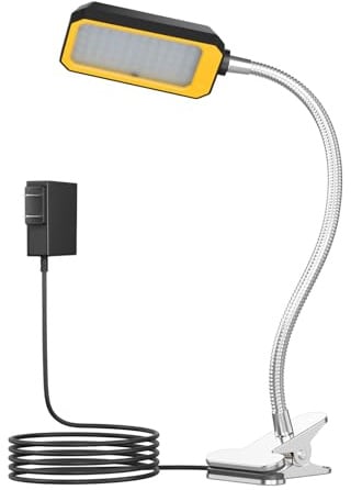 Flexibles Schwanenhals Led Wasserdicht Arbeitslicht mit verstellbarer Basis fùrDrehmaschine Cnc-Fräsbohrmaschine Nähmaschine Industrielle Beleuchtung 25W (Klemme)