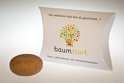 Baumstark,B104,Ulme AA845mm mitBaumhoroskop (12.1. -24.1und 15.7-25.7.) Handschmeichler, Holz, 8x 11.5 x 2.8 cm
