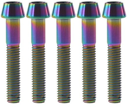 Yaruijia - Bullone in titanio M6 x 35 mm, vite a brugola per parti della bicicletta, confezione da 5