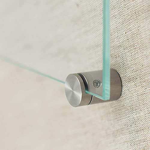 Juego de 4 abrazaderas para cristal, fijación de pinza, soporte de carteles, acero inoxidable para grosores de 1,5 - 2, 3, 4, 5, 6, 8, 10 mm (4 mm)