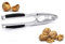 Granny's Kitchen Schiaccianoci Classico Manuale in Acciaio Inox - Impugnatura Antiscivolo - Schiaccia Noci Nocciole Mandorle Resistente e Robusto a 3 Passi