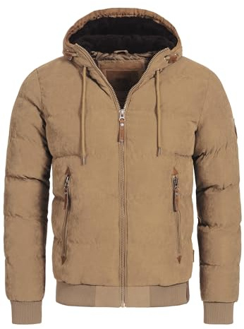 Indicode Herren Adeline Winterjacke m. Kapuze (Teddyfutter) |Steppjacke Herrenjacke Cub, XXL