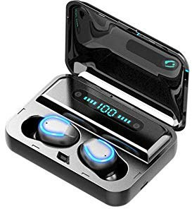 N/P Auricolari Bluetooth Wireless 5.0 Touch Auricolari Bluetooth HD Stereo Vivavoce Cuffie Wireless Cuffie da Gioco aziendali con Display a LED Auricolare