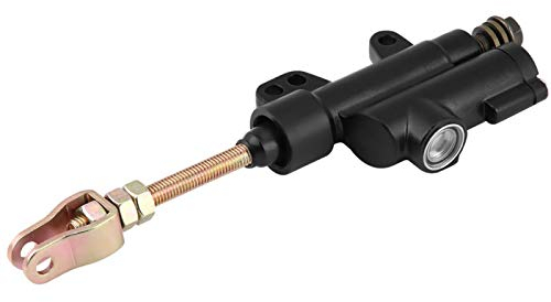 Universal Hinterradbremse Hauptbremszylinder Hintere Fußbremse Hydraulische Hauptbremszylinderpumpe für Motorrad ATV Dirt Bike(schwarz) für bremszylinder motorrad rieju mrt 50 bremssattel hinten brems