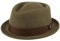 LIERYS Classic Porkpie Wollfilzhut Damen/Herren - Hut Made in Italy - Filzhut Wasserabweisend - Pork Pie Packable - Musikerhut Sommer/Winter Oliv XL (60-61 cm)
