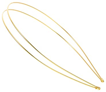 FRCOLOR 4 Stk Goldfarbenes Metallstirnband Metallhaarband Doppelstirnband Metallstirnband Doppelt
