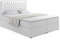 ALTDECOR Boxspringbett mit Matratze und Lattenrost, Boxbett, Topper, Polsterbett mit Bettkasten, Bett mit Stauraum H3-Matratze, Doppelbett, Springboxbett - Serene - 180x200 - Weiß Kunstleder