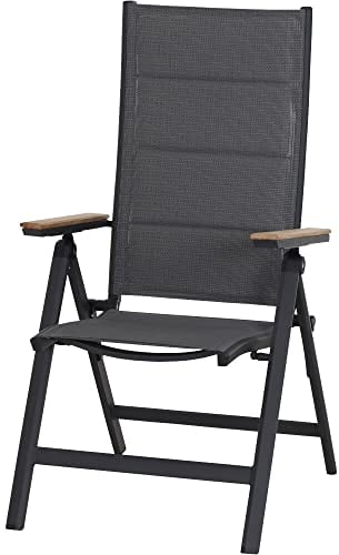 Siena Garden Tesoro Klappsessel Alu, Textil, Teak FSC 100%