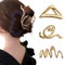 Juego de 3 horquillas de metal antideslizantes, pinzas de sujeción, clips irregulares, accesorios para el cabello para mujeres y niñas, adecuadas para cabello grueso