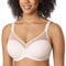 Delimira Women's Full Coverage Lightly Padded Bra Underwire Mesh Support Comfort T Shirt Bra Rose White 40DD