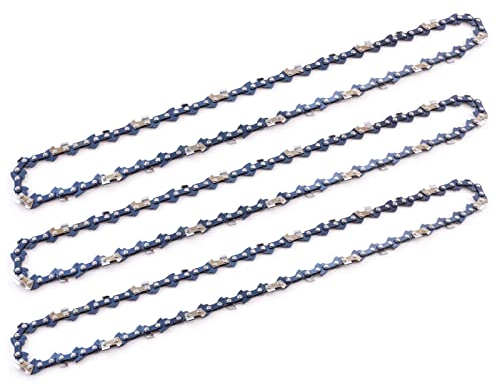 TRULYWIN Sägeketten 3/8 1,3mm für 35cm Schwert 52 TG 3 Stück Halbmeißel kompatibel mit Kettensägen von Makita, Husqvarna, Dolmar, Bosch, Kärcher und Mehr