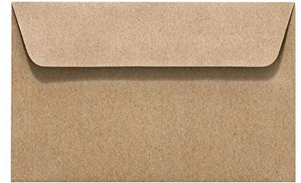 Paper24 25 Briefumschläge DIN B6 (125 x 176 mm) mit Haftstreifen, Abziehstreifen, 100 g/qm, für Hochzeitskarten, Einladungen, Geburtstagskarten (53 Kraftpapier)